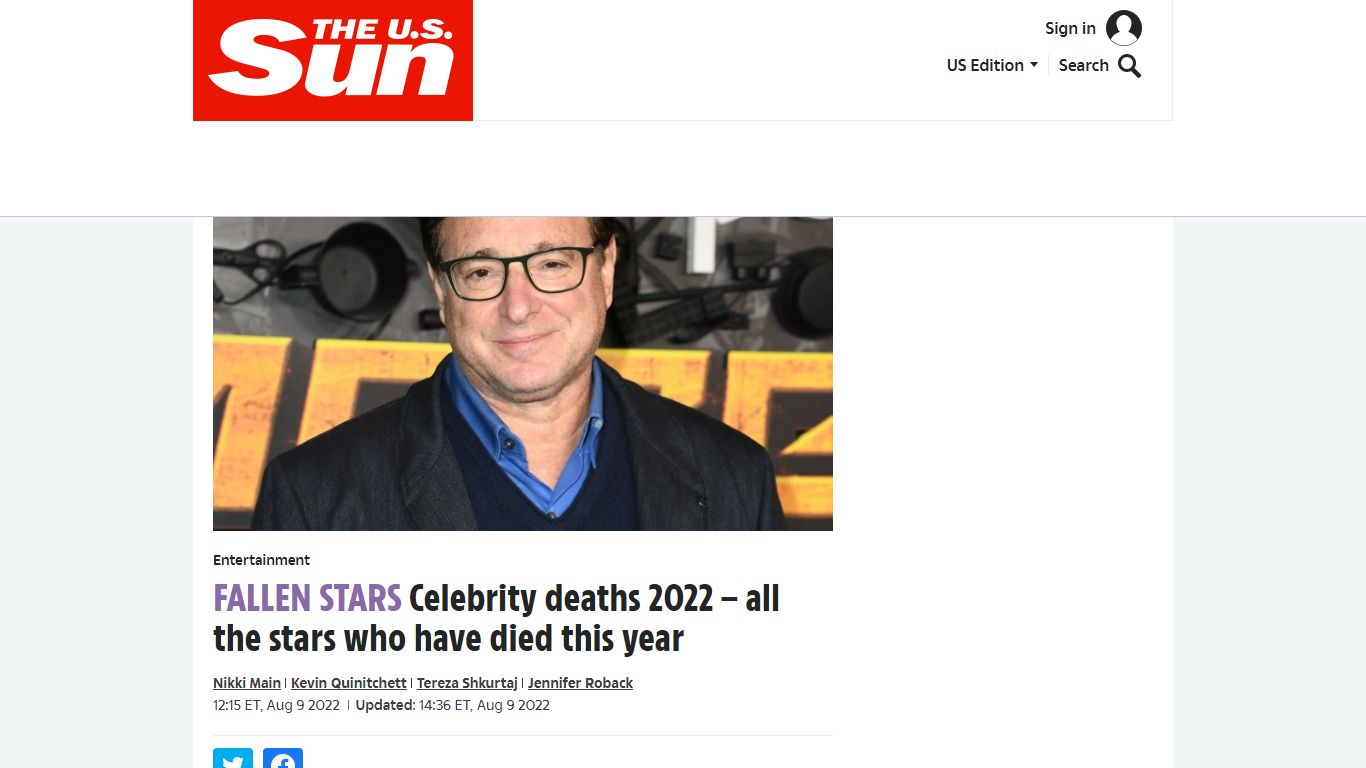 Celebrity deaths 2022 – all the stars who have died this year